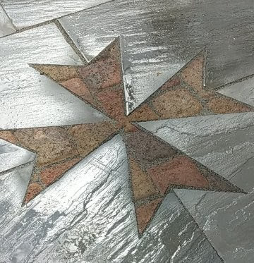 Maltese Cross Stone Inlay